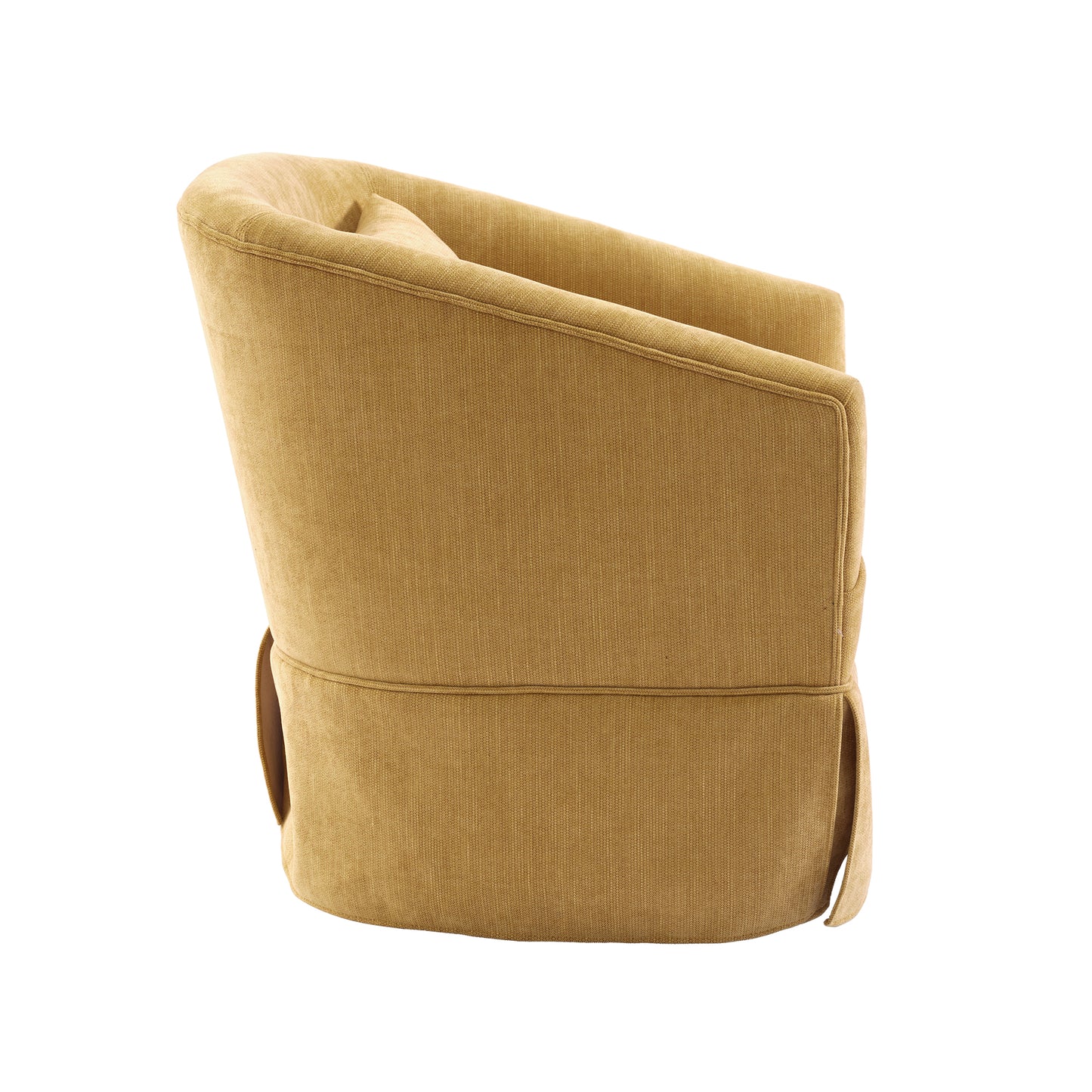 360-degree Swivel Accent Armchair Linen Blend MUSTED YELLOW
