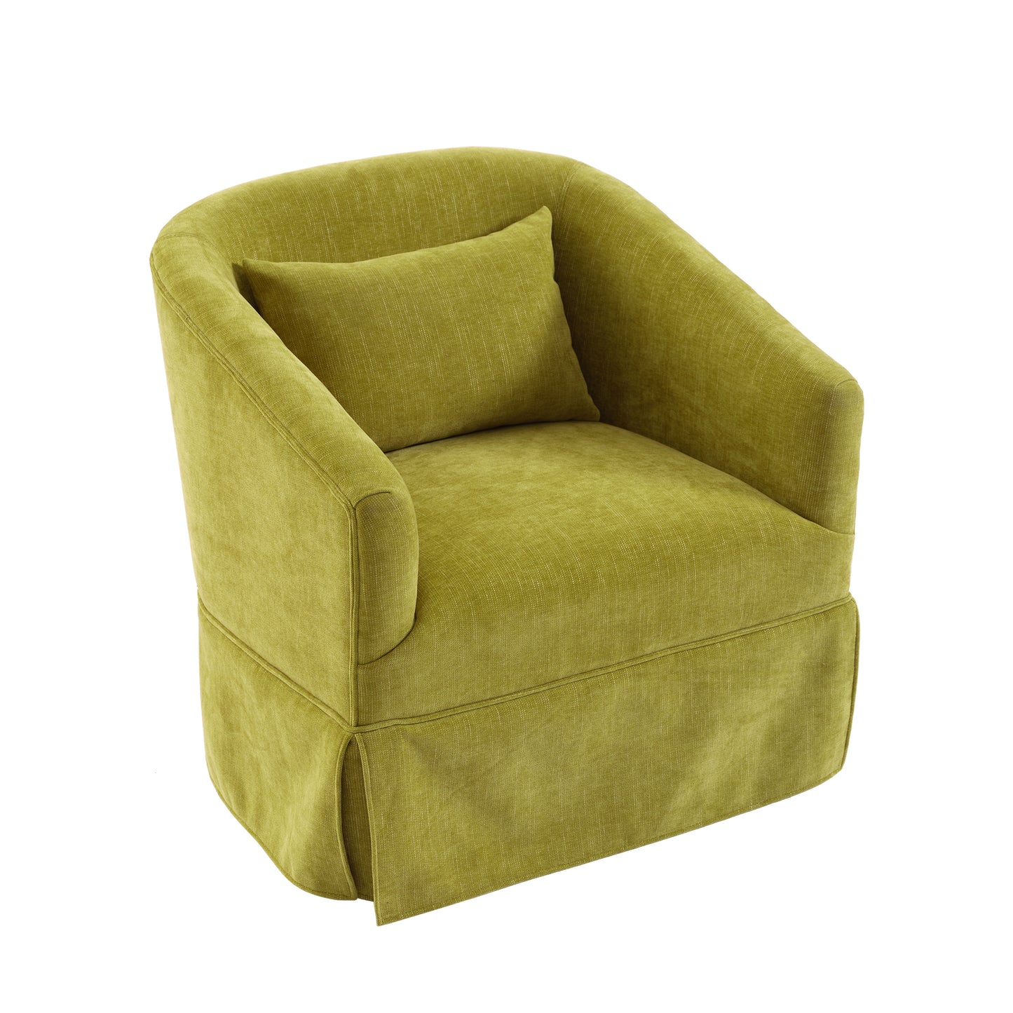 360-degree Swivel Accent Armchair Linen Blend FRUIT GREEN