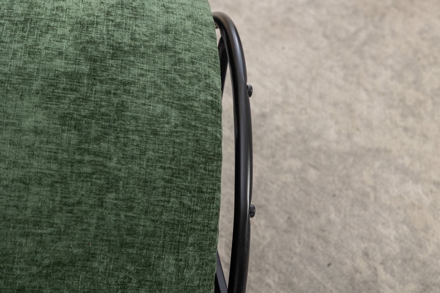Chenille Fabric Swivel Accent Armchair Barrel Chair With Black Powder Coating Metal Ring,Green