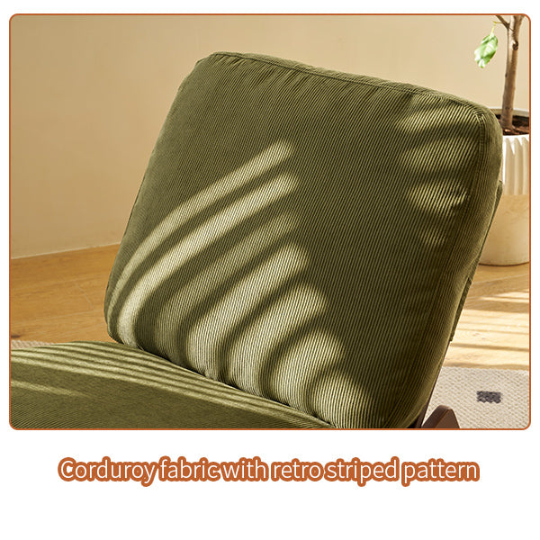 Elegant Upholstered Glider Rocking Chair with Solid Wood Frame for Living Room Nursery and Bedroom Relaxation