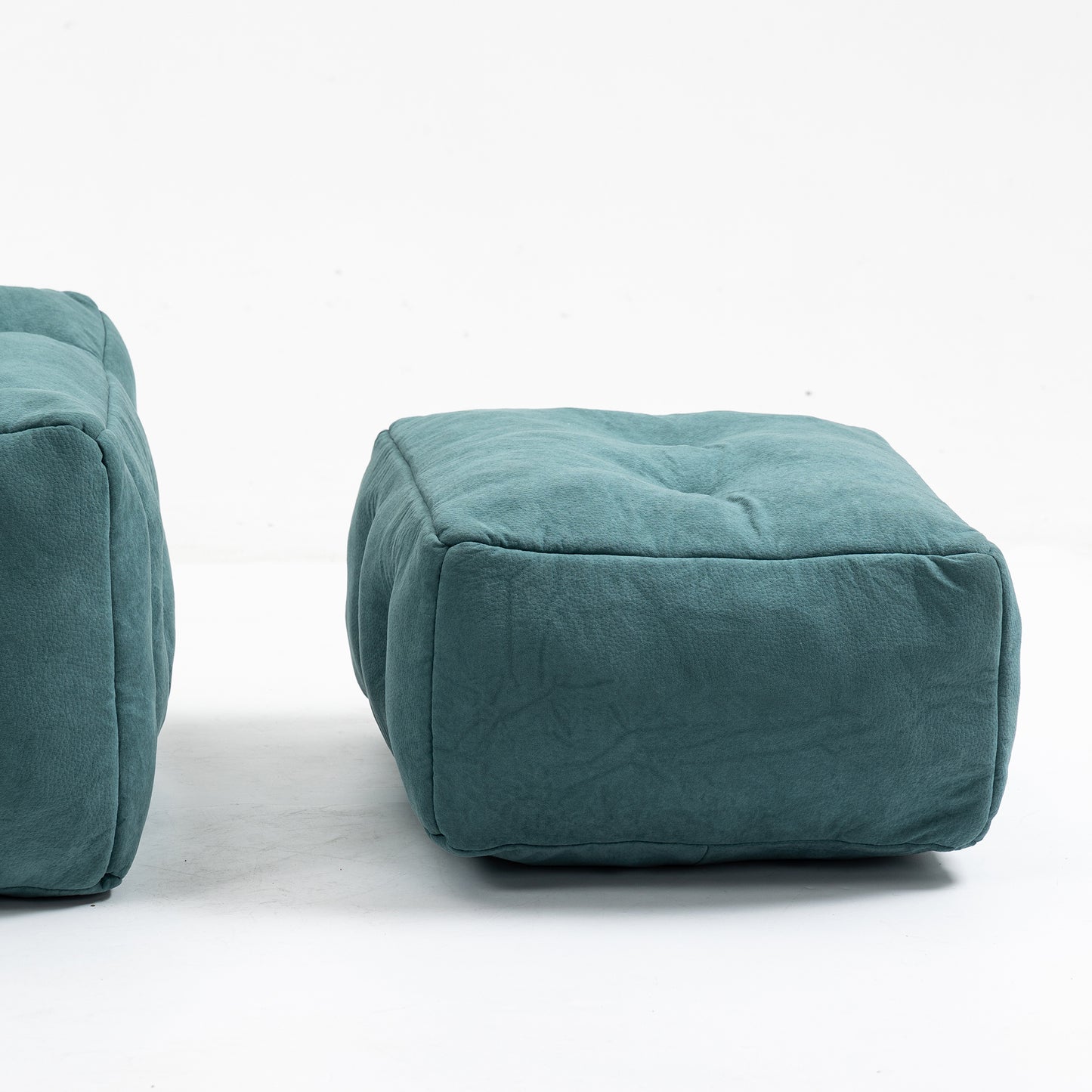 Memory Foam Bean Bag Chair with Ottoman for Adults and Kids, Soft Modern Sofa for Living Room and Bedroom
