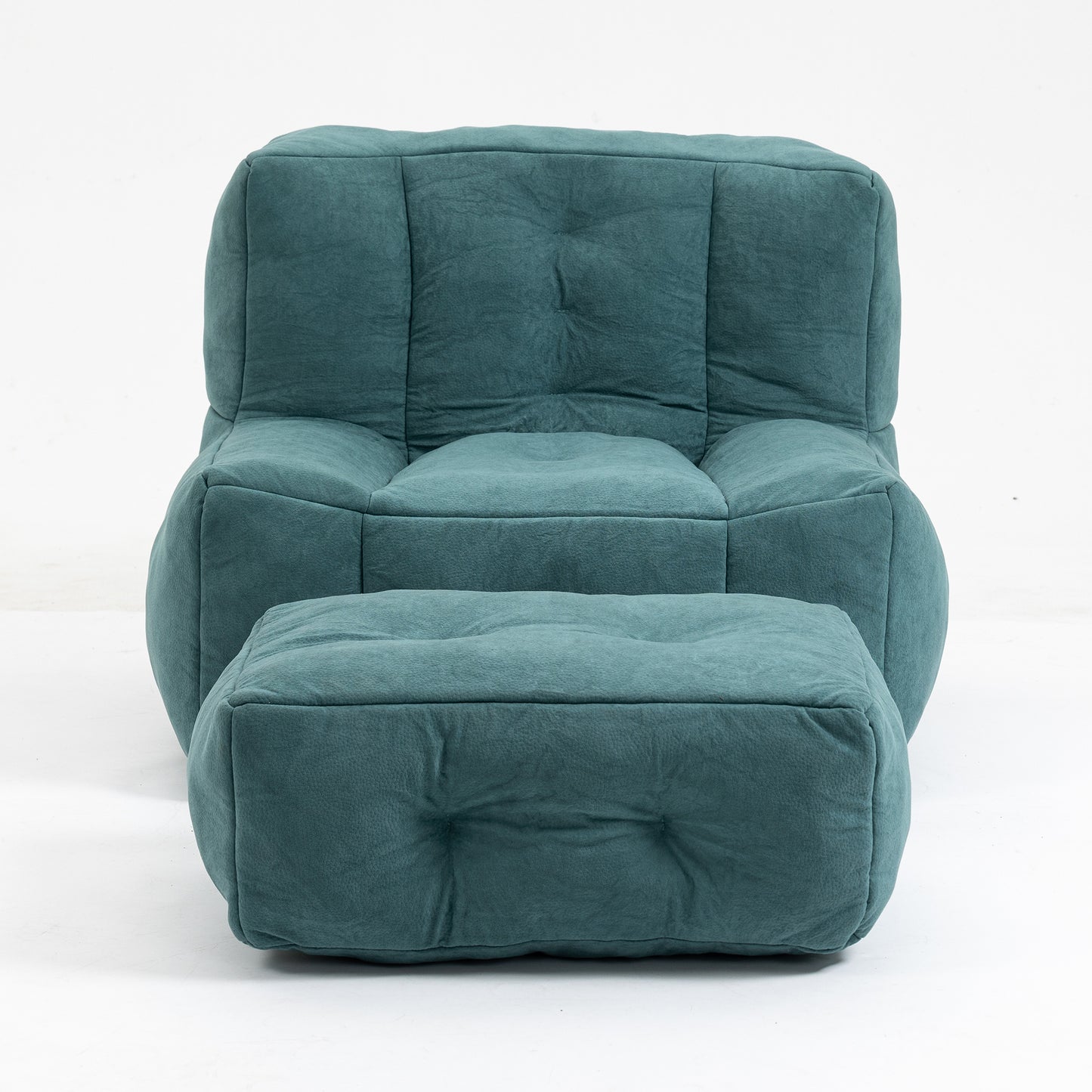 Memory Foam Bean Bag Chair with Ottoman for Adults and Kids, Soft Modern Sofa for Living Room and Bedroom