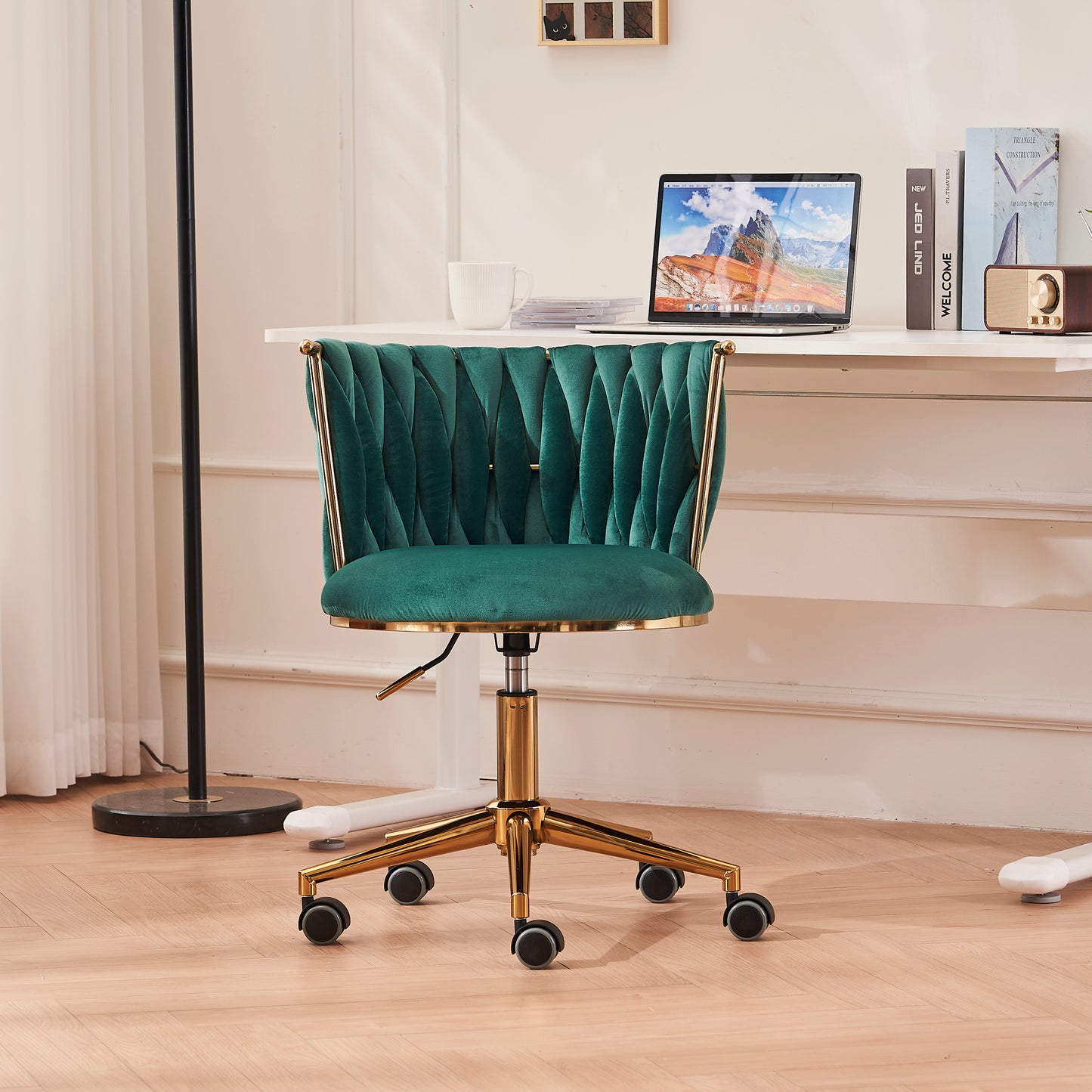 Emerald Ergonomic Office Desk Chair with Adjustable Swivel Wheels for Home and Study