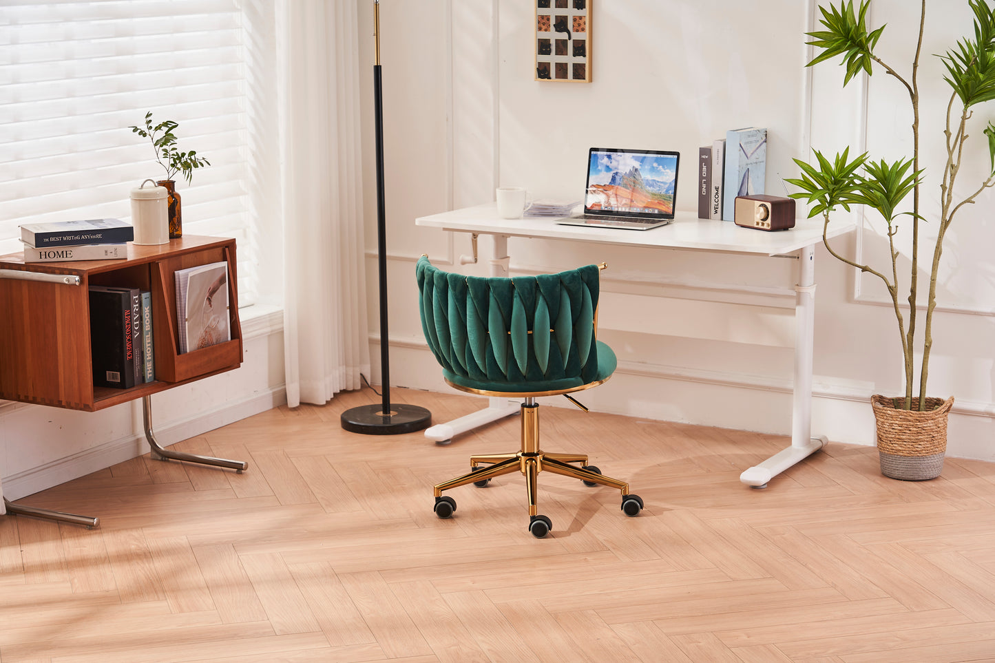 Emerald Ergonomic Office Desk Chair with Adjustable Swivel Wheels for Home and Study