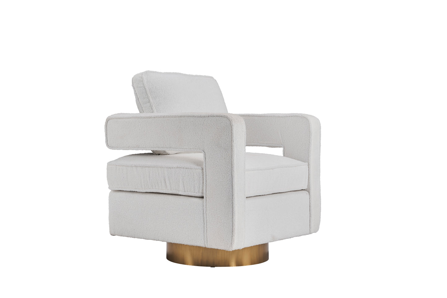 Modern 360 Degree Swivel Barrel Chair for Living Room Accent Small Armchair for Nursery Office Bedroom Hotel