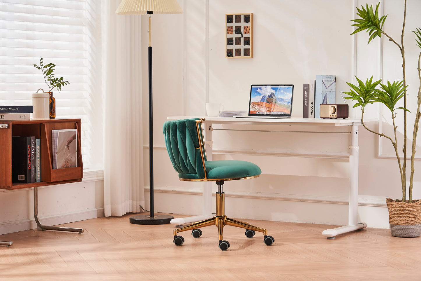Emerald Ergonomic Office Desk Chair with Adjustable Swivel Wheels for Home and Study