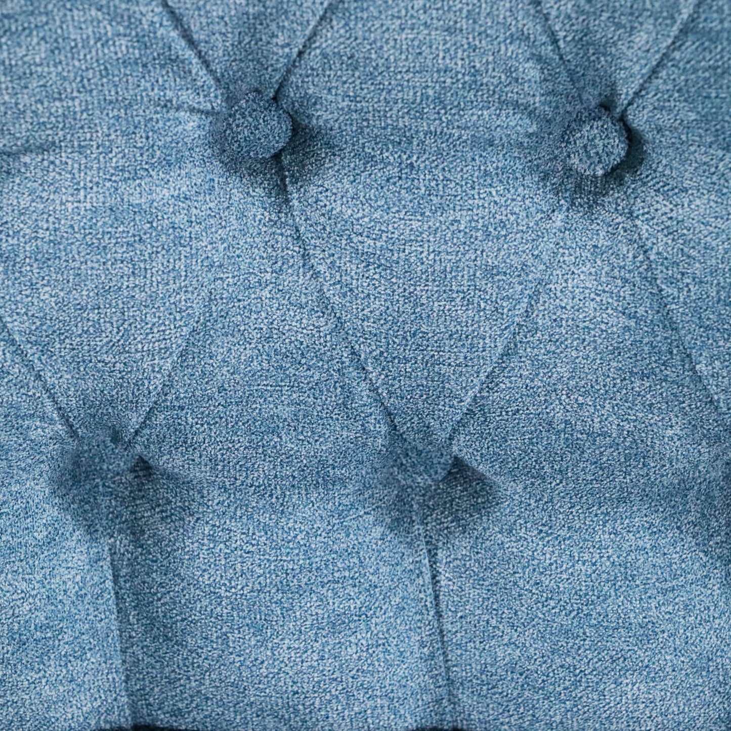 Blue Accent Chair, Living Room Chair, Footrest Chair Set with Vintage Brass Studs, Button Tufted Upholstered Armchair for Living Room, Comfy Reading Chair for Bedroom, Reception Room