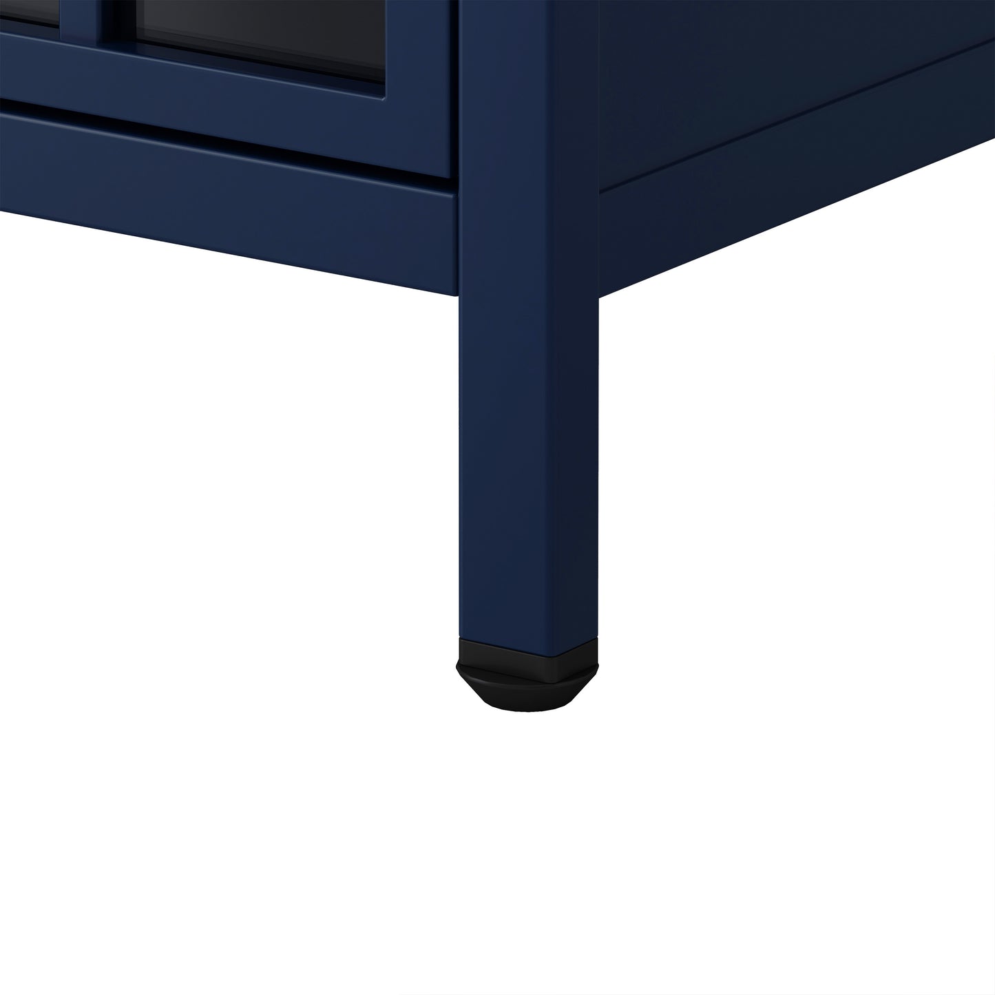 Nightstand with Storage Cabinet Solid Wood Tabletop Bedside Table Dark Blue Sofa Side Coffee Table for Bedroom Living Room
