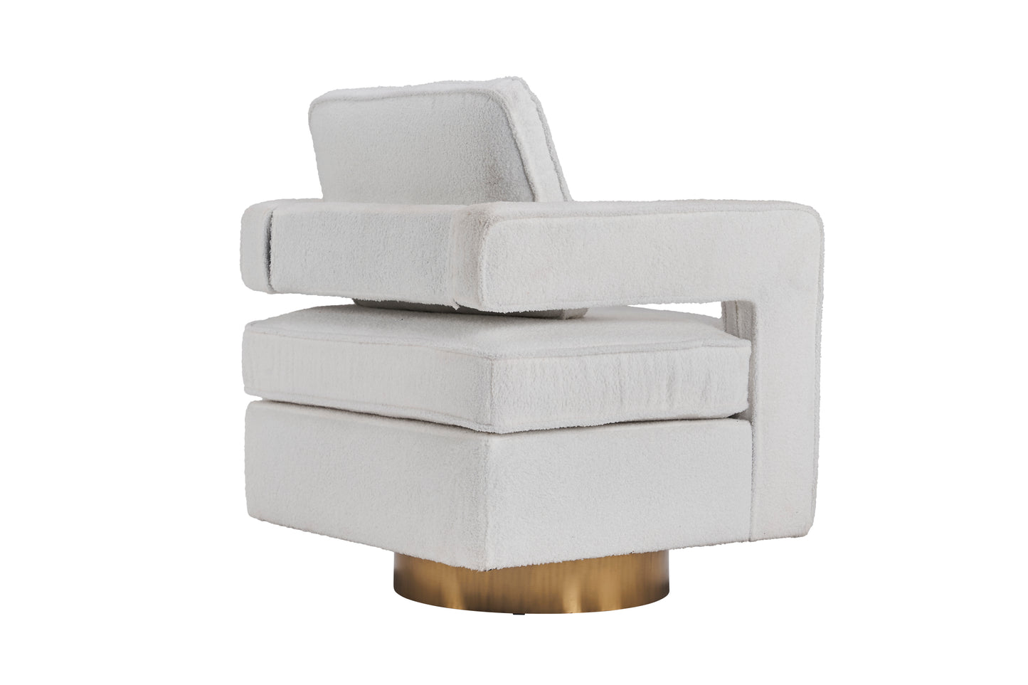 Modern 360 Degree Swivel Barrel Chair for Living Room Accent Small Armchair for Nursery Office Bedroom Hotel
