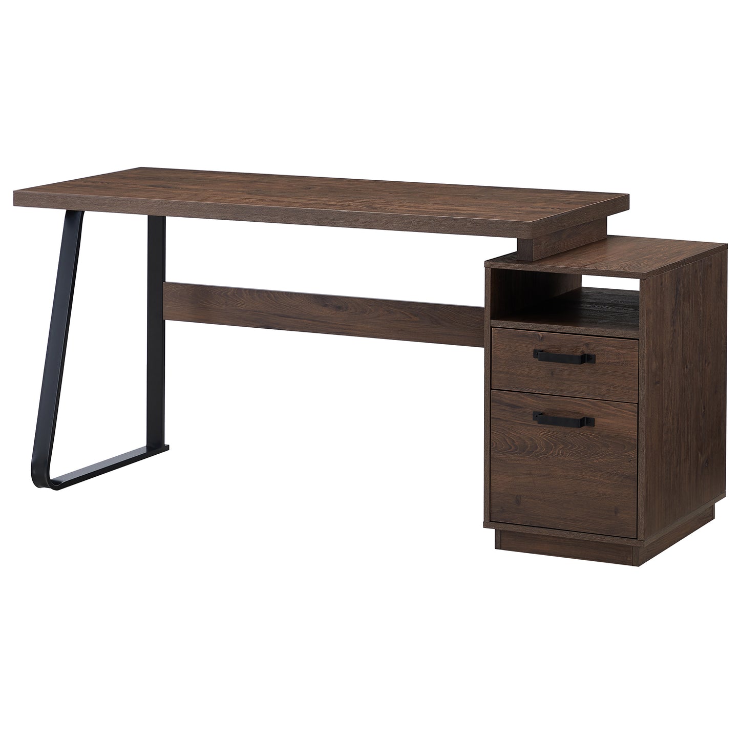 Home Office Computer Desk with Drawers and Hanging File Storage 65 Inch Writing Study Table for Workspace Organization
