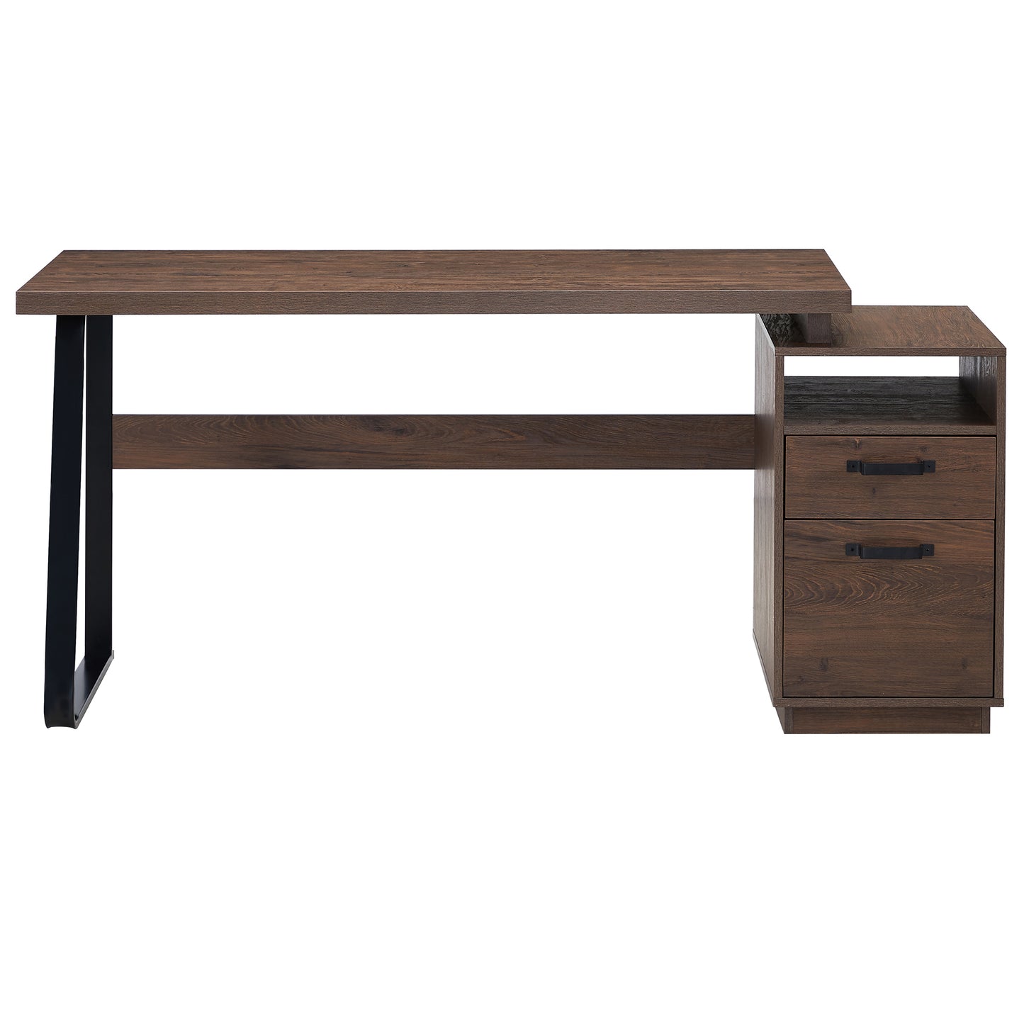 Home Office Computer Desk with Drawers and Hanging File Storage 65 Inch Writing Study Table for Workspace Organization