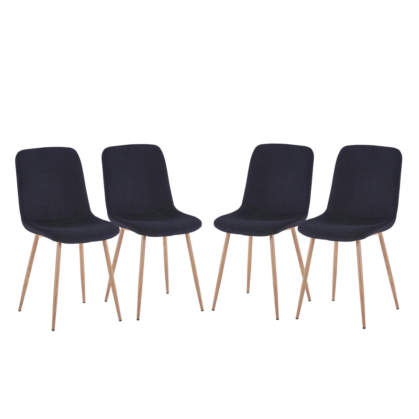 Dining Chair 4PCS(BLACK),Modern style,New technology.Suitable for restaurants, cafes, taverns, offices, living rooms, reception rooms.
