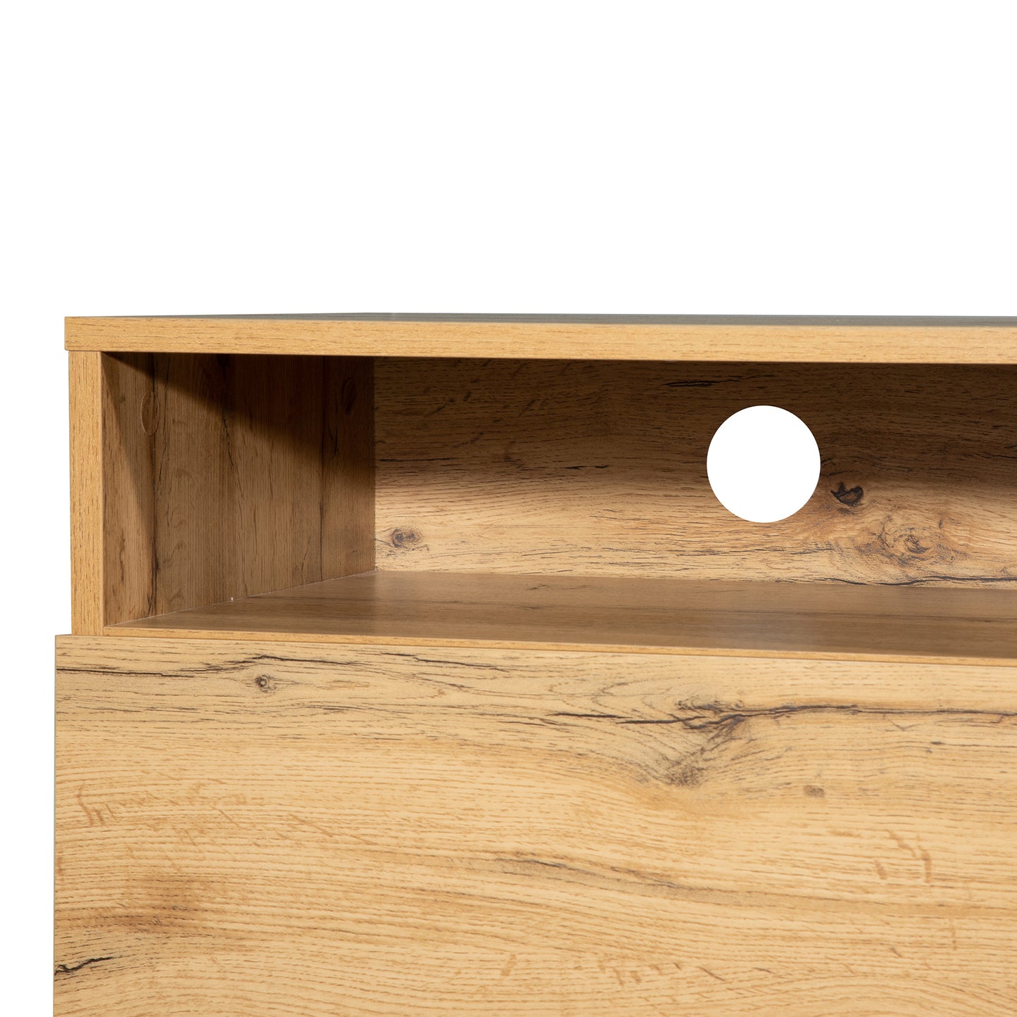Elegant Modern TV Stand for 80 Inch TV with Double Storage Media Console Entertainment Center and Drop Down Door