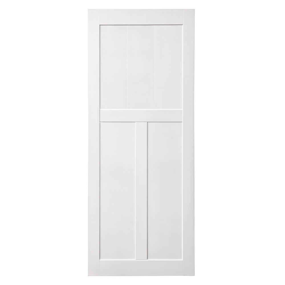 36x84 T Style Real Primed Door Slab Modern Interior Barn Door Waterproof Anti-Deformation Pre-Drilled DIY Panel Door