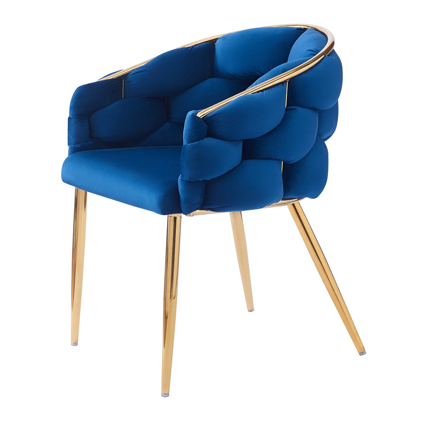 Luxury Handmade Accent Chair with Gold Legs, Modern Velvet Armchair for Living Room and Bedroom
