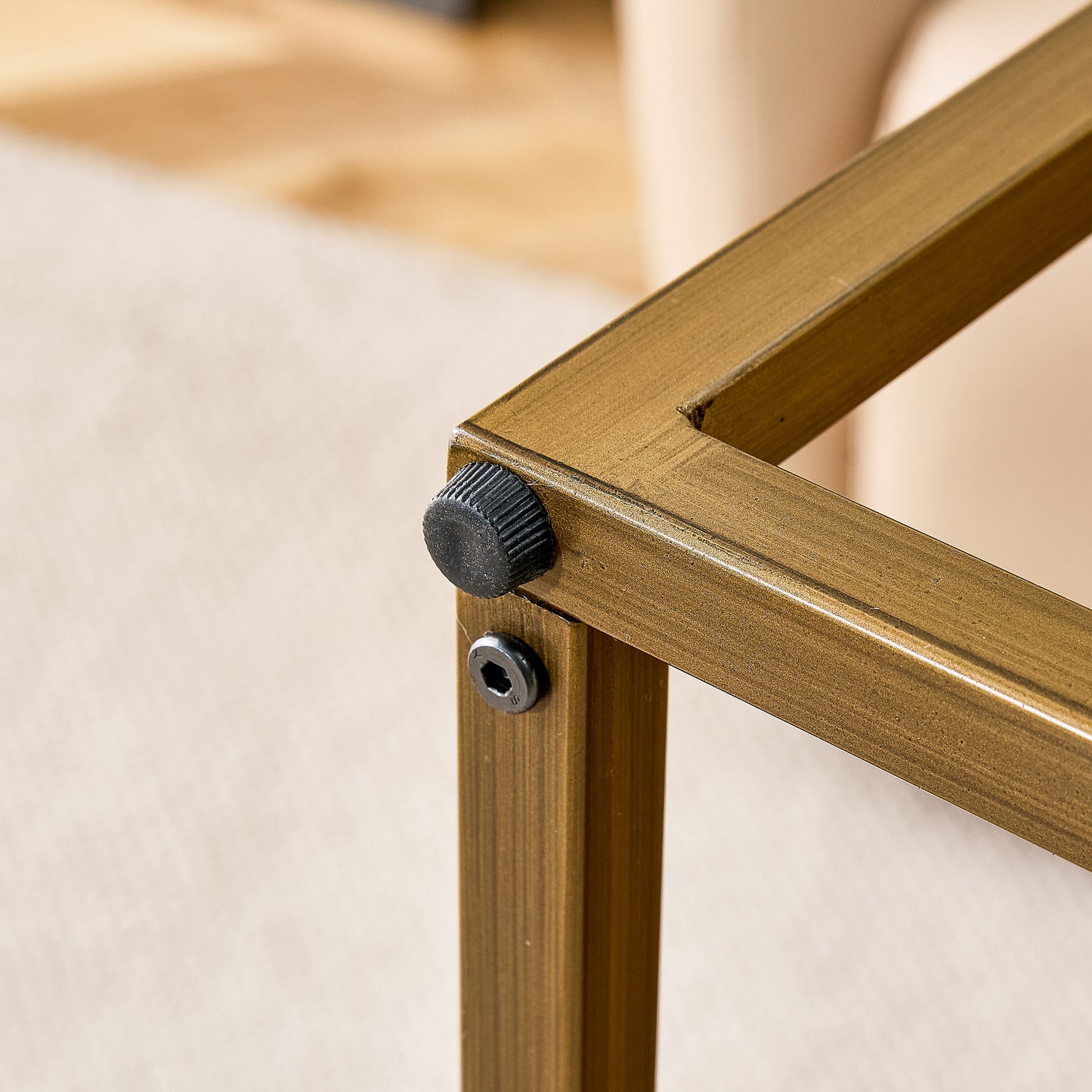 Modern Rectangular Coffee Table Dining Table MDF Top Metal Legs 31.5 Inch Suitable for Restaurants Living Rooms