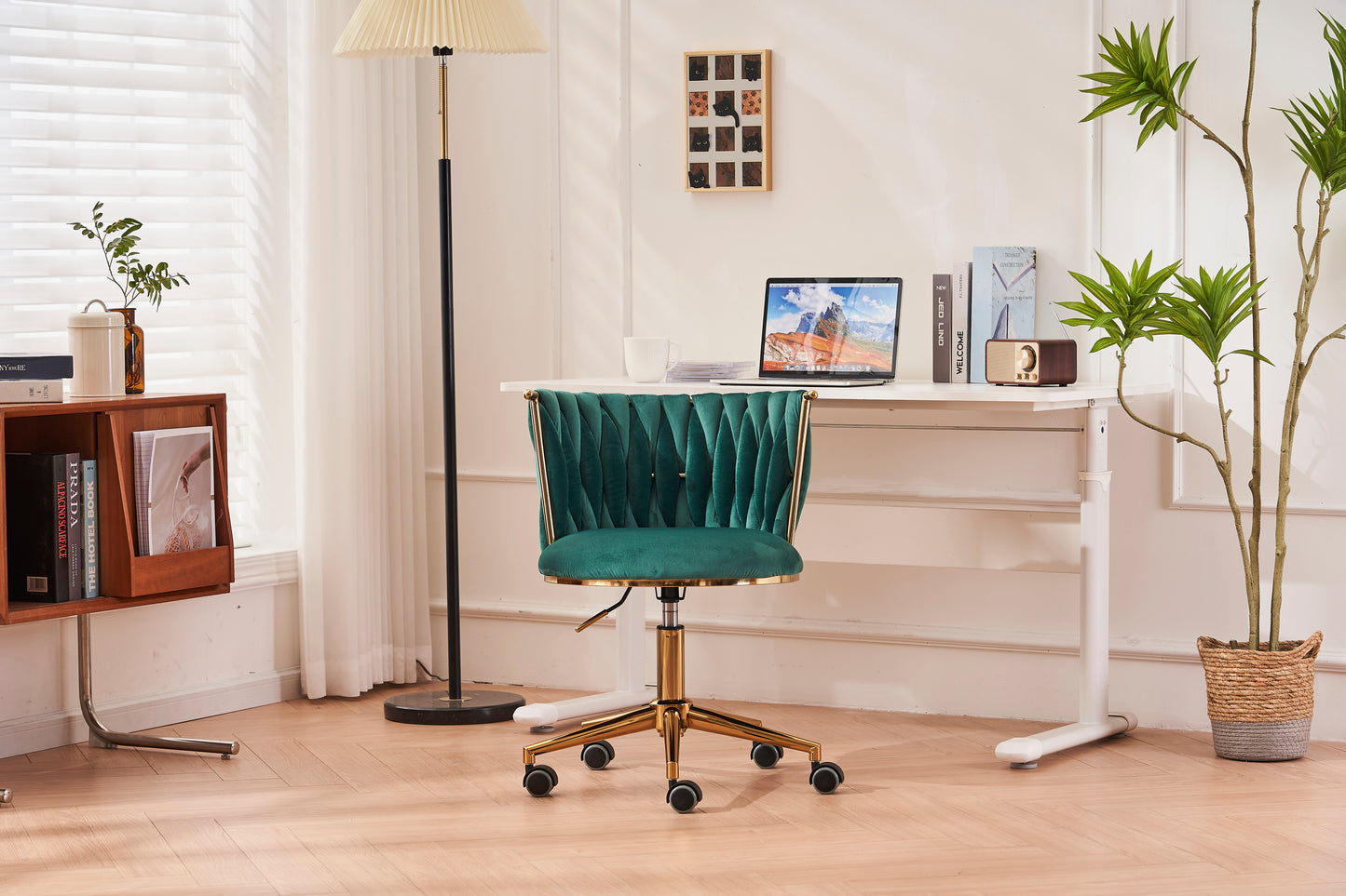 Emerald Ergonomic Office Desk Chair with Adjustable Swivel Wheels for Home and Study