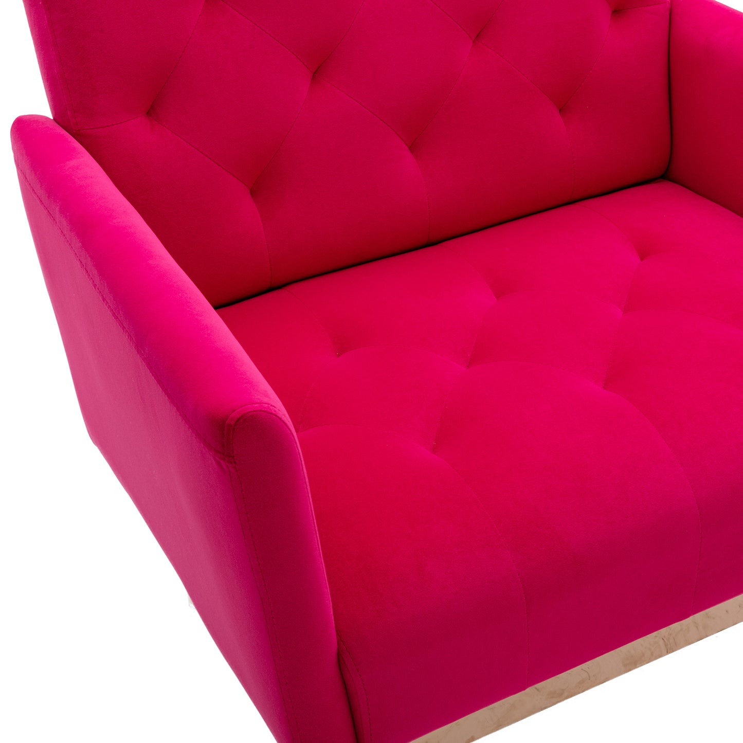 Accent Chair ,leisure single sofa with Rose Golden feet
