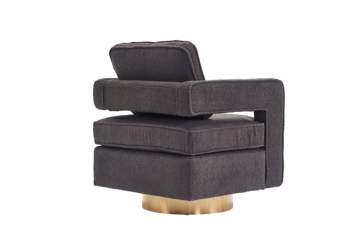 Modern 360 Degree Swivel Barrel Chair for Living Room Accent Small Armchair for Nursery Office Bedroom Hotel