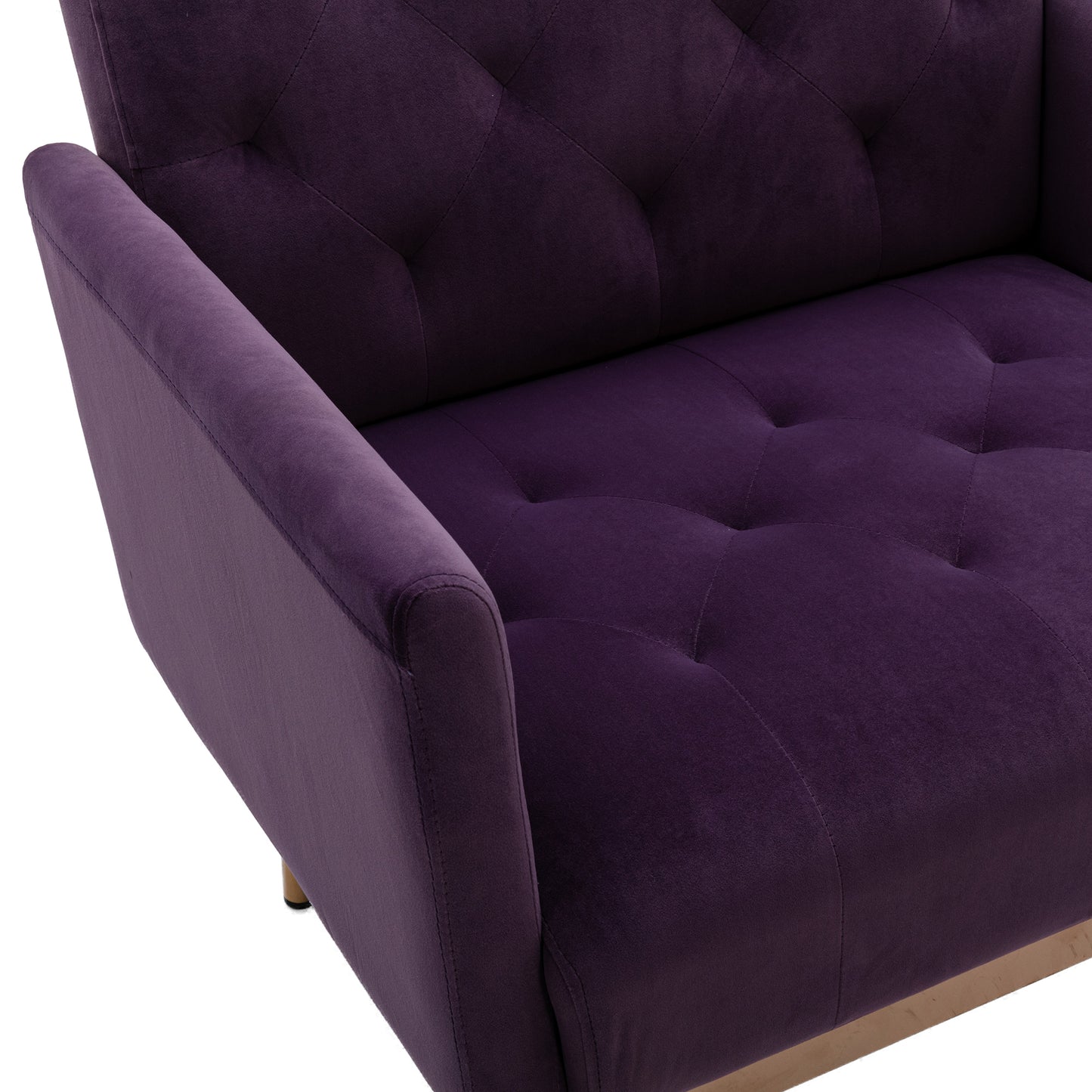 Accent Chair ,leisure single sofa with Rose Golden feet