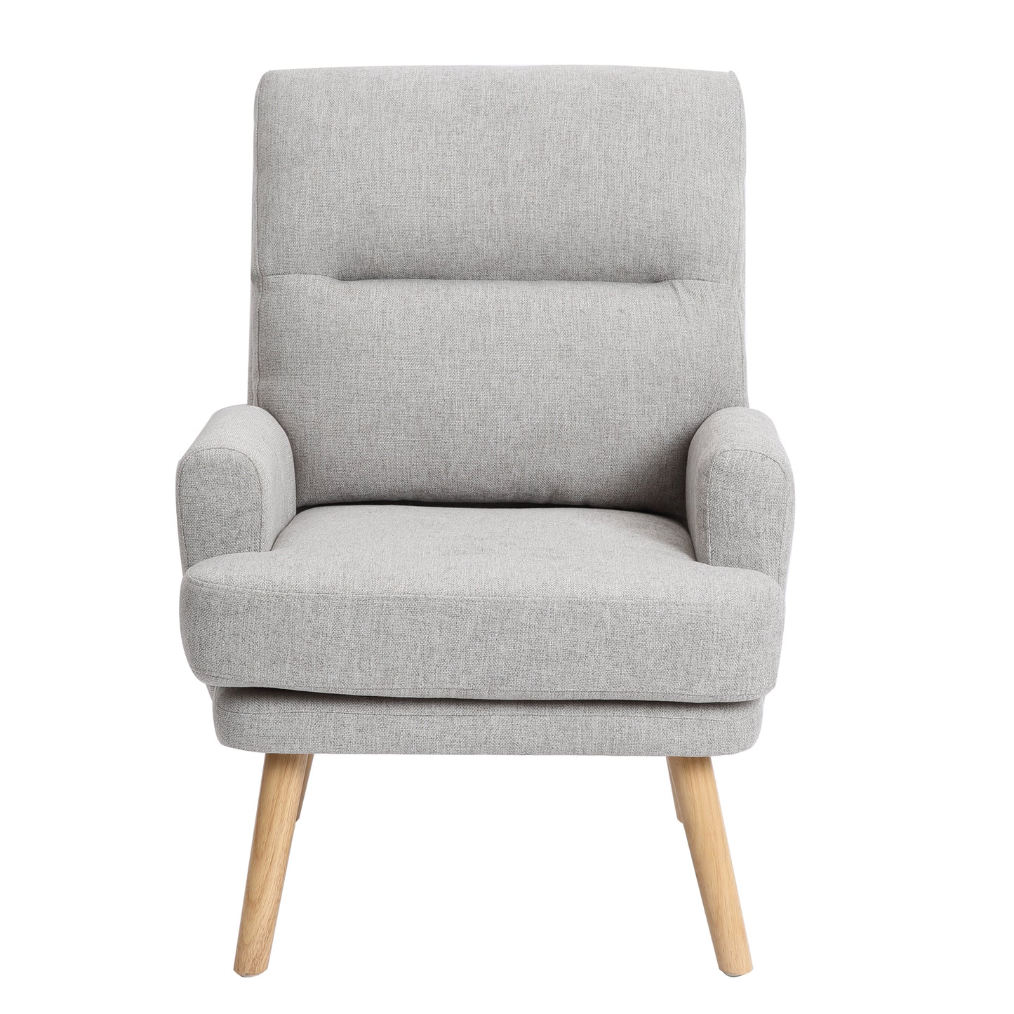 Mid Century Modern Accent Chair and Ottoman Set with Adjustable Backrest for Living Room Bedroom and Study