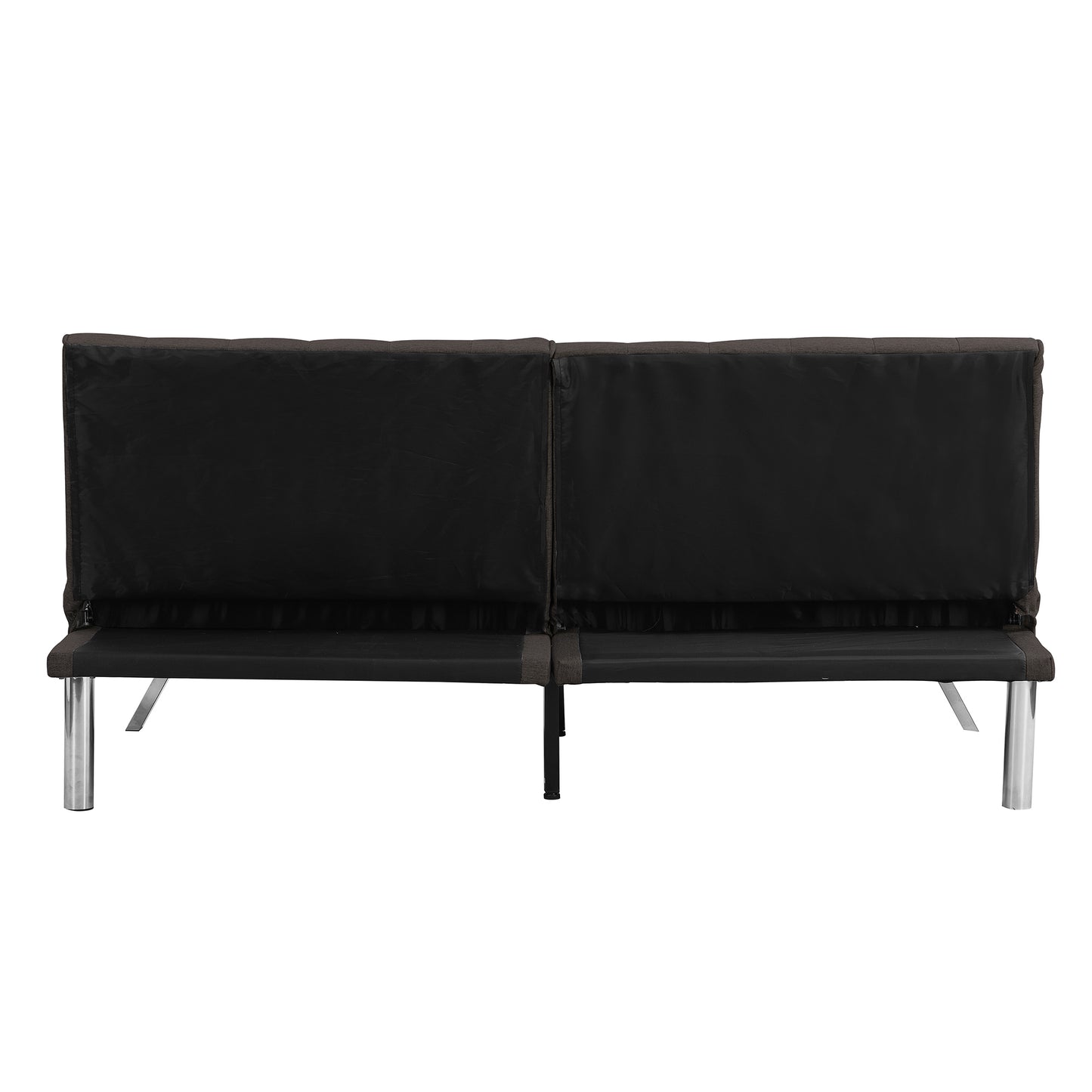 WOOD FRAME, STAINLESS LEG, FUTON, SOFA BED GREY