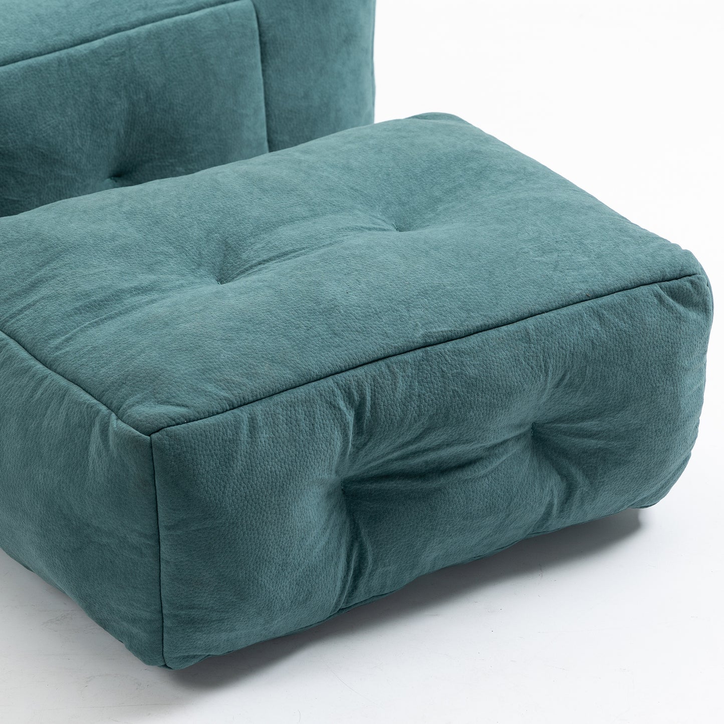 Memory Foam Bean Bag Chair with Ottoman for Adults and Kids, Soft Modern Sofa for Living Room and Bedroom