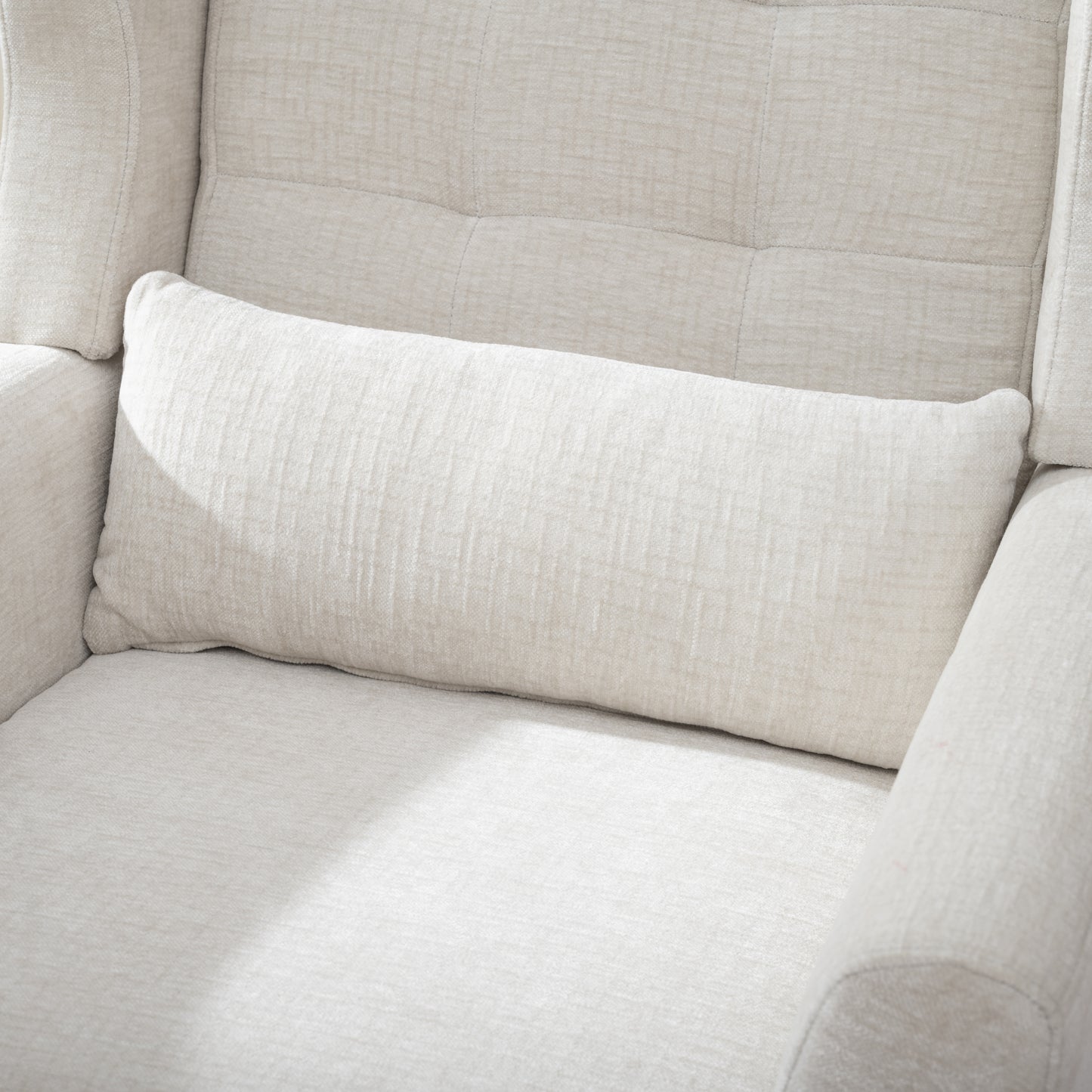 Modern Accent Chair Upholstered Foam Filled Comfy Reading Chair Mid Century Chenille Fabric Lounge Armchair for Living Room Bedroom Beige