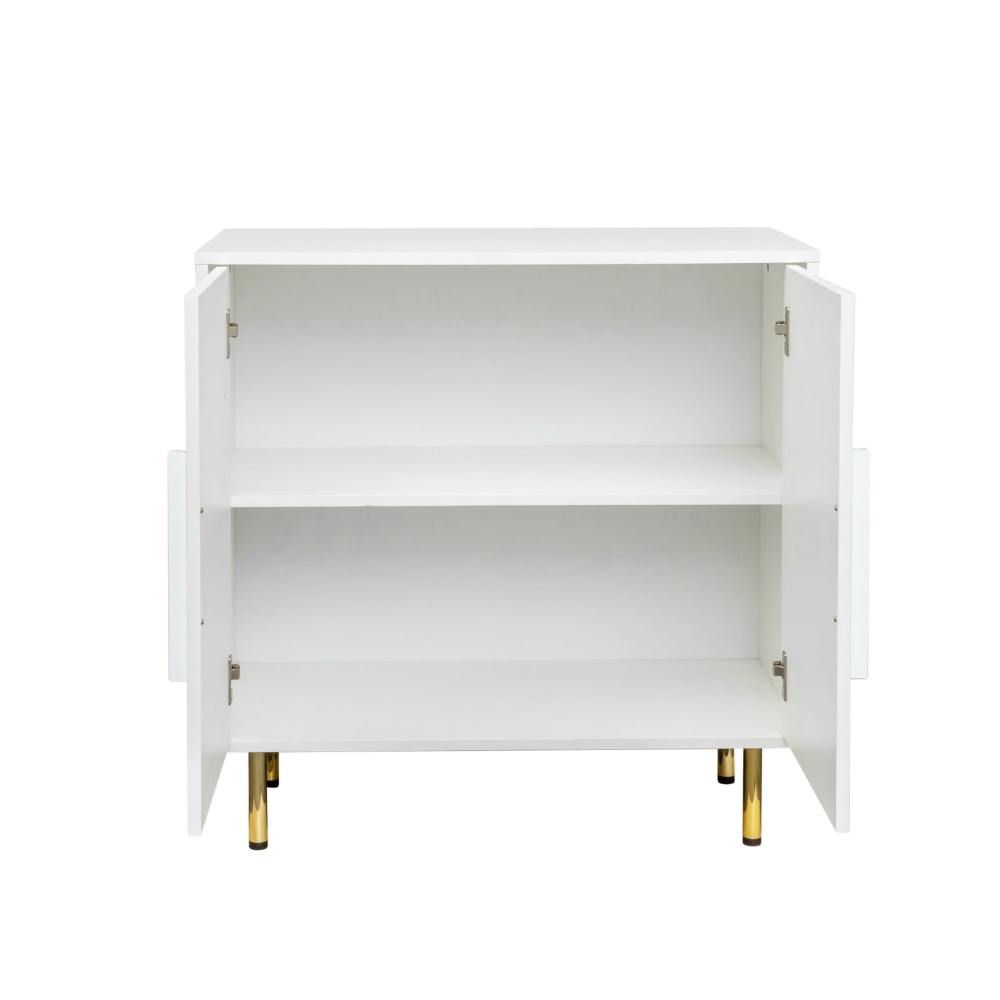 Modern Sideboard Buffet Cabinet with 2 Doors Storage for Living Room Dining Room Entryway White