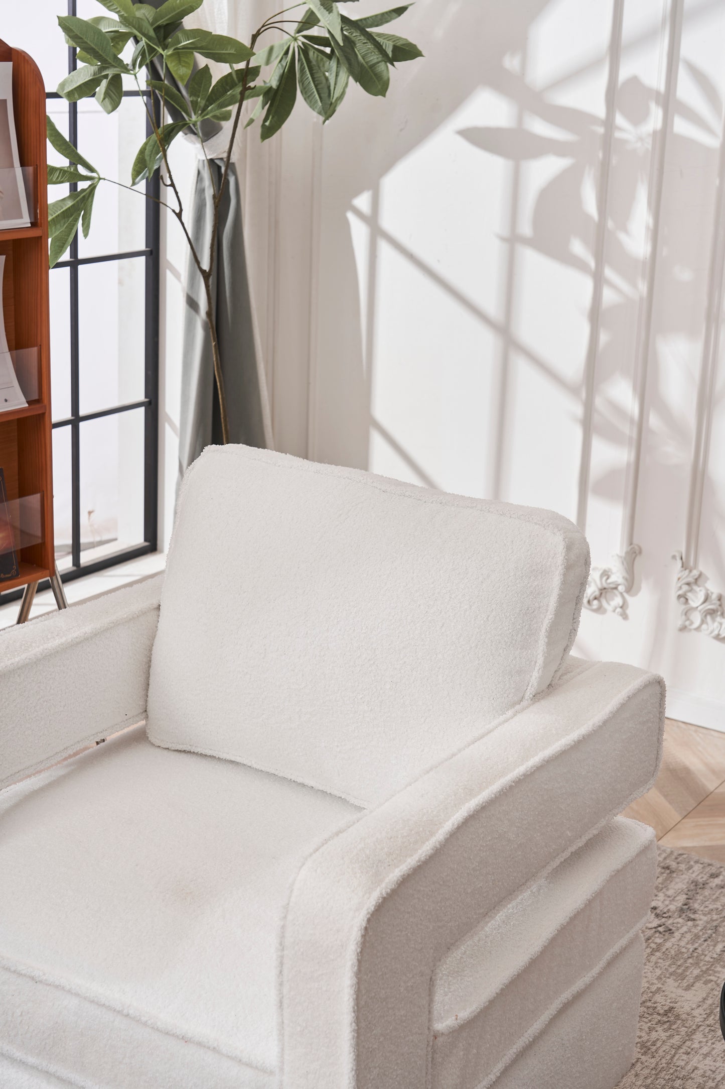 Modern 360 Degree Swivel Barrel Chair for Living Room Accent Small Armchair for Nursery Office Bedroom Hotel
