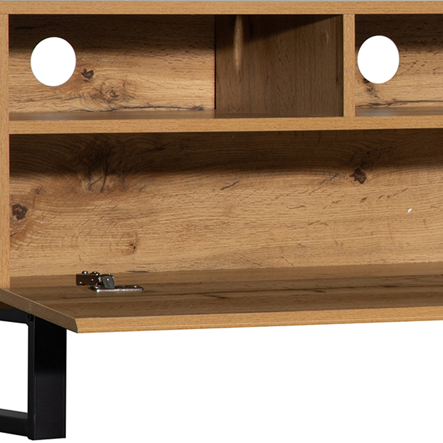 Elegant Modern TV Stand for 80 Inch TV with Double Storage Media Console Entertainment Center and Drop Down Door