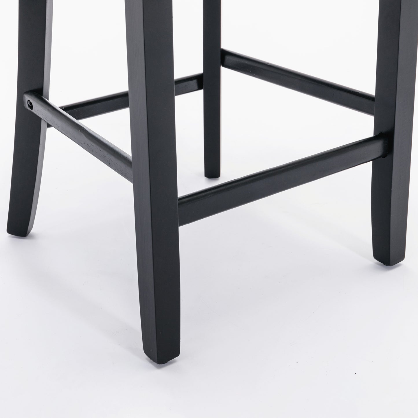 Gold Velvet Wing-Back Barstools with Button Tufting and Chrome Nailhead Trim Set of 2