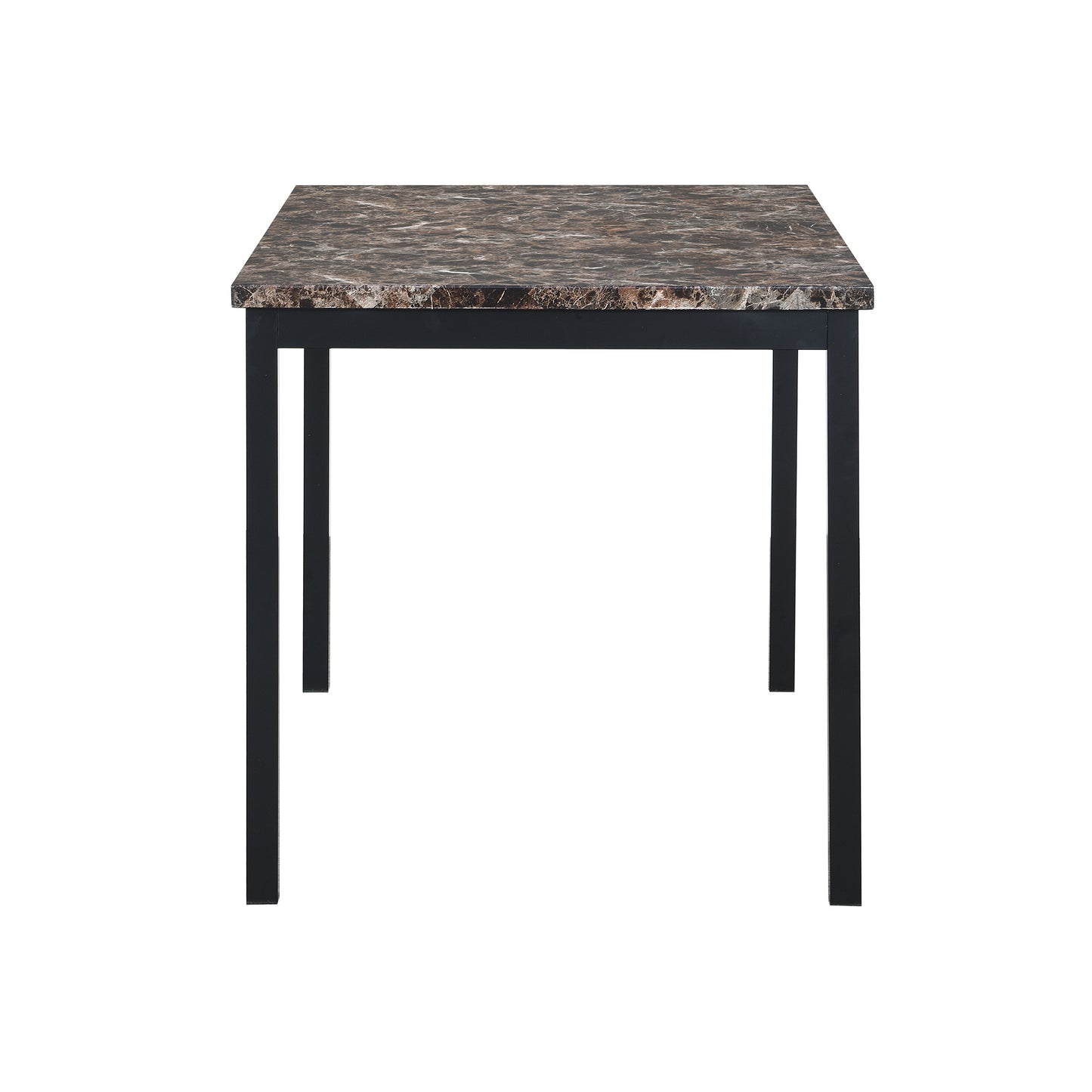 Faux Marble Top Metal Frame Dinette Table for Dining Room Kitchen Modern Design