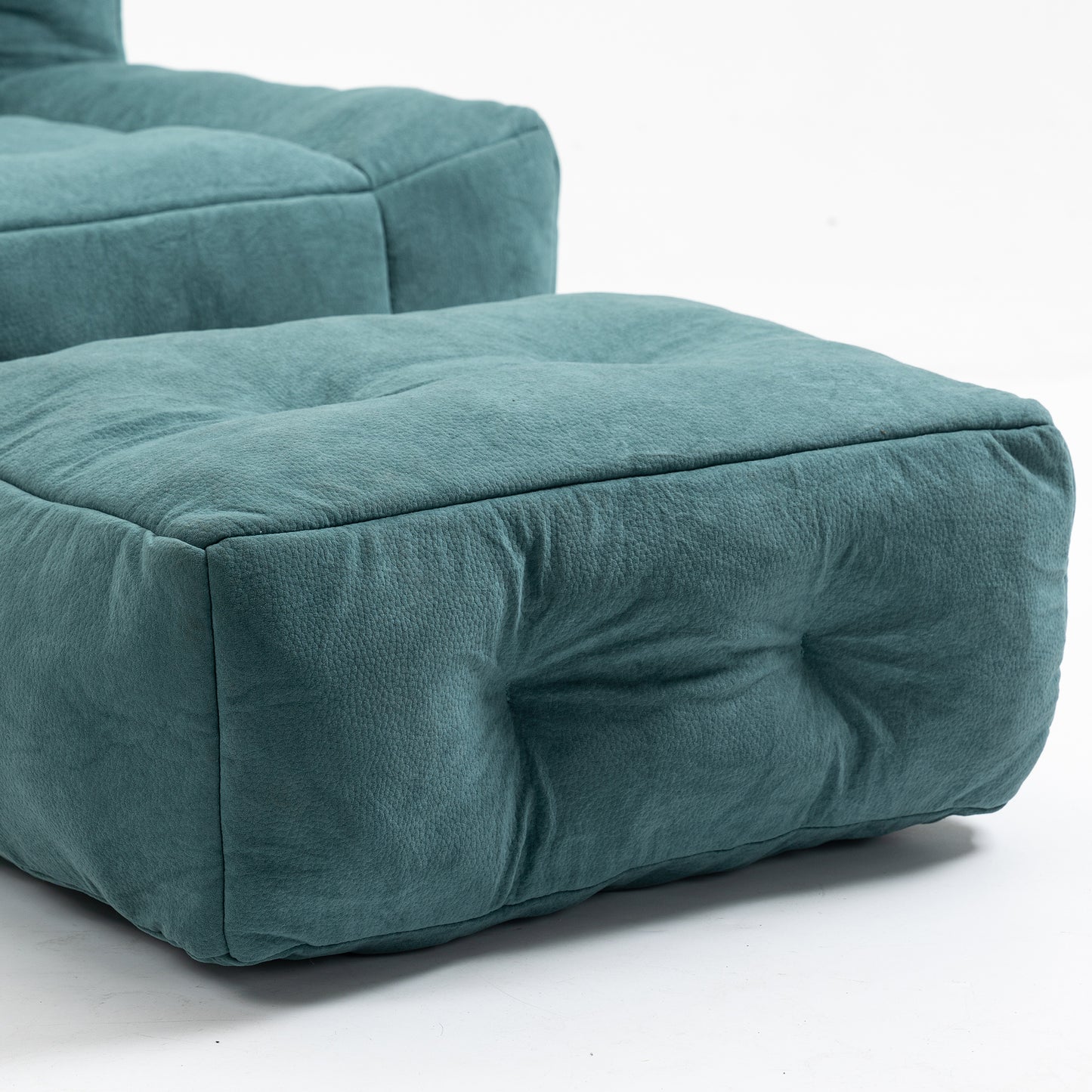 Memory Foam Bean Bag Chair with Ottoman for Adults and Kids, Soft Modern Sofa for Living Room and Bedroom
