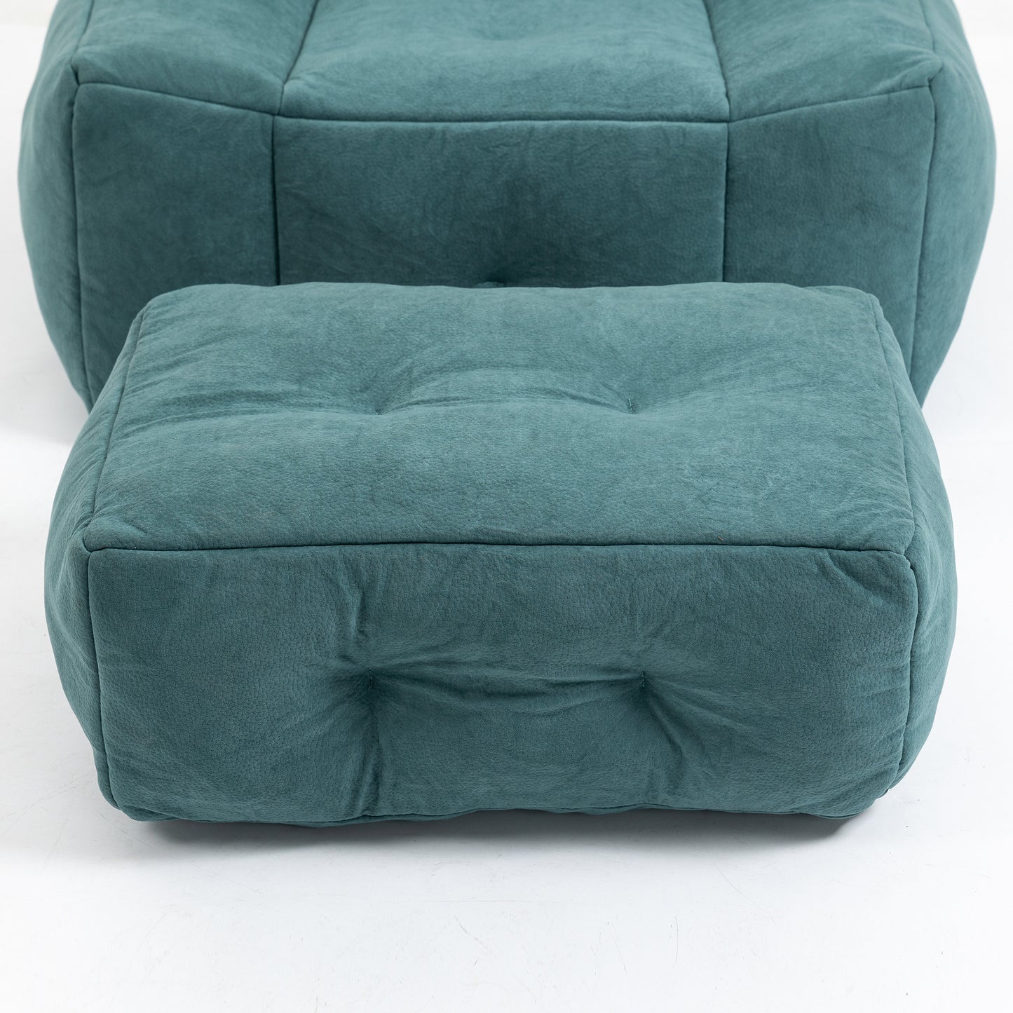 Memory Foam Bean Bag Chair with Ottoman for Adults and Kids, Soft Modern Sofa for Living Room and Bedroom