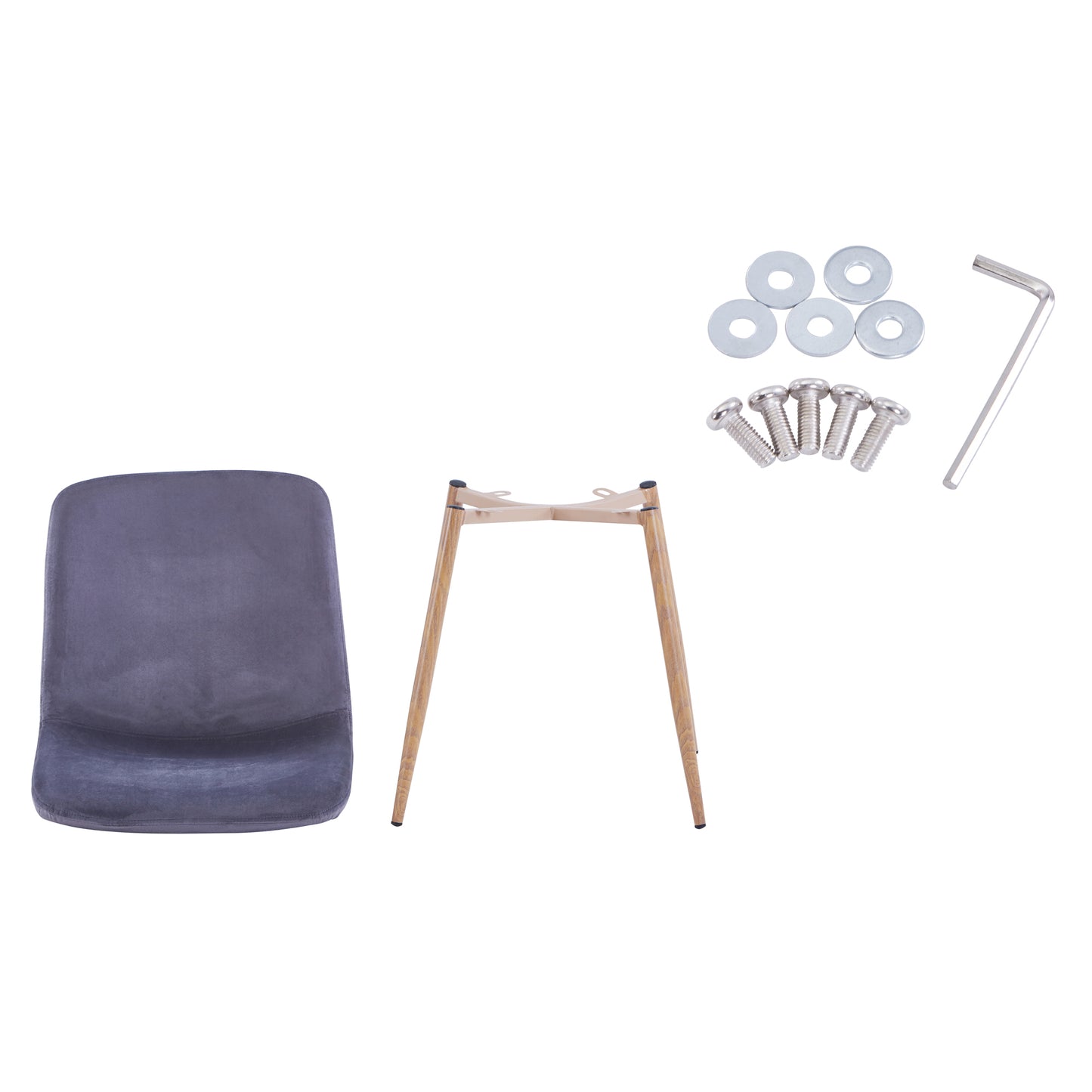 Dining Chair 4PCS(GRAY),Modern style,New technology.Suitable for restaurants, cafes, taverns, offices, living rooms, reception rooms.