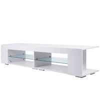 LED TV Stand Modern Entertainment Center High Gloss Storage for Gaming Living Room Bedroom TV Cabinet