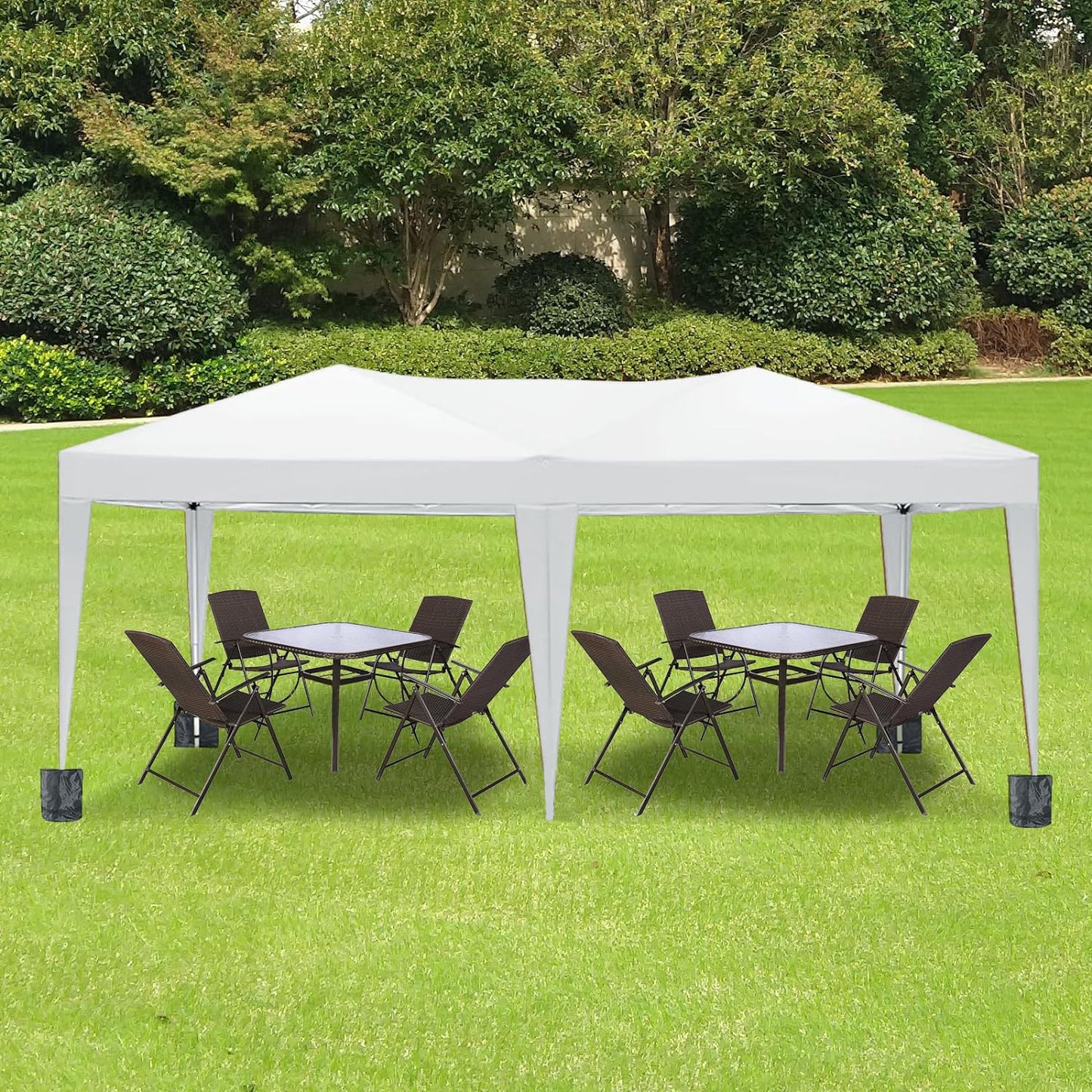 10x20 Pop Up Canopy with 6 Removable Sidewalls Portable Outdoor Shelter for Events Beach Weddings Camping UPF 50+