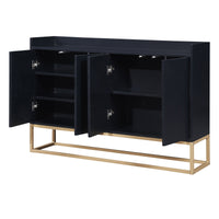 Elegant Modern Sideboard Buffet Cabinet with Ample Storage for Dining Room Entryway Black