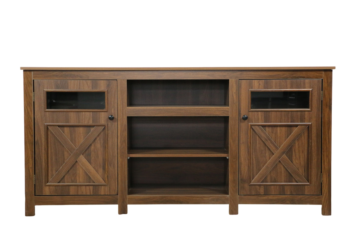 Modern Wooden Living Room Storage Cabinet with Shelves and Display for Kitchen and Dining