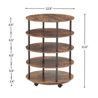 4-Tier Revolving Shoe Rack Storage Organizer for Closet and Entryway Space Saver Adjustable Design