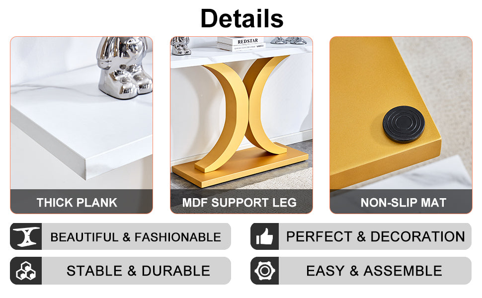 Modern Minimalist Gray Wood Foyer Table MDF Top Stainless Steel Bracket Stylish Entryway Furniture