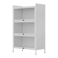 Pantry Storage Cabinet with Doors Freestanding Cupboard for Dining Room Living Room White Retractable Doors 140 Character Limit