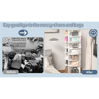 Rotating Shoe Rack Tower, 7-Tier Spinning Shoe Rack, 360° Revolve Shoe Organizer