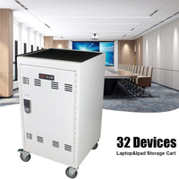 Mobile Charging Cart and Cabinet for Tablets Laptops 30-Device With Lock