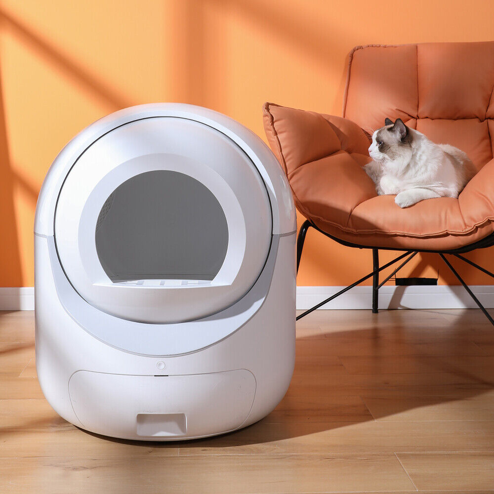 Large Automatic Smart Cat Litter Box Self-Cleaning Robot Odor Removal WiFi APP