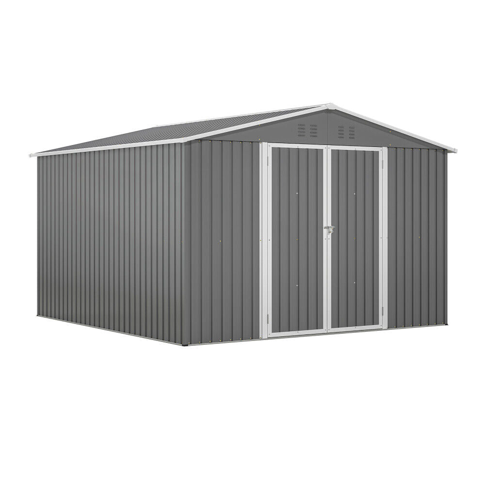 6'x4' Outdoor Metal Storage Shed for Garden Tools Lockable Door