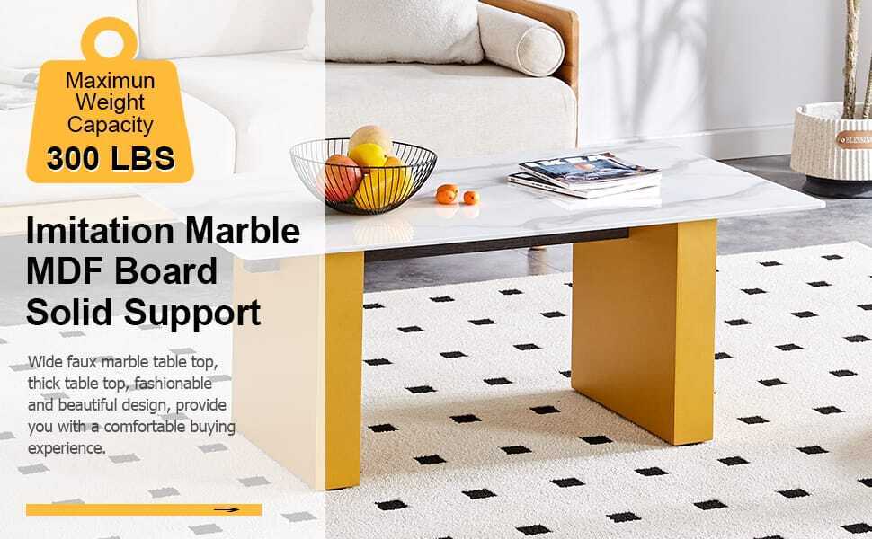 Modern Minimalist Tempered Glass Coffee Dining Table with Golden MDF Columns