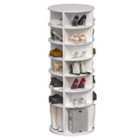 Rotating Shoe Rack Tower, 7-Tier Spinning Shoe Rack, 360° Revolve Shoe Organizer