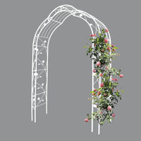 Freestanding Metal Garden Arch with 8 Styles, Climbing Plant Support